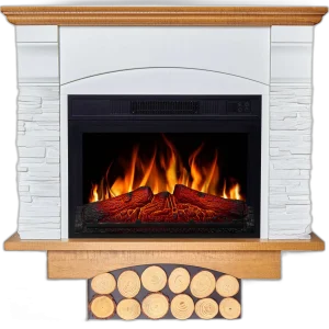 Електрокамін ArtiFlame Roxwell AF23S – дуб, вільностоячий, з обрамленням із МДФ, реалістичним ефектом полум’я, LED-підсвічуванням і обігрівом