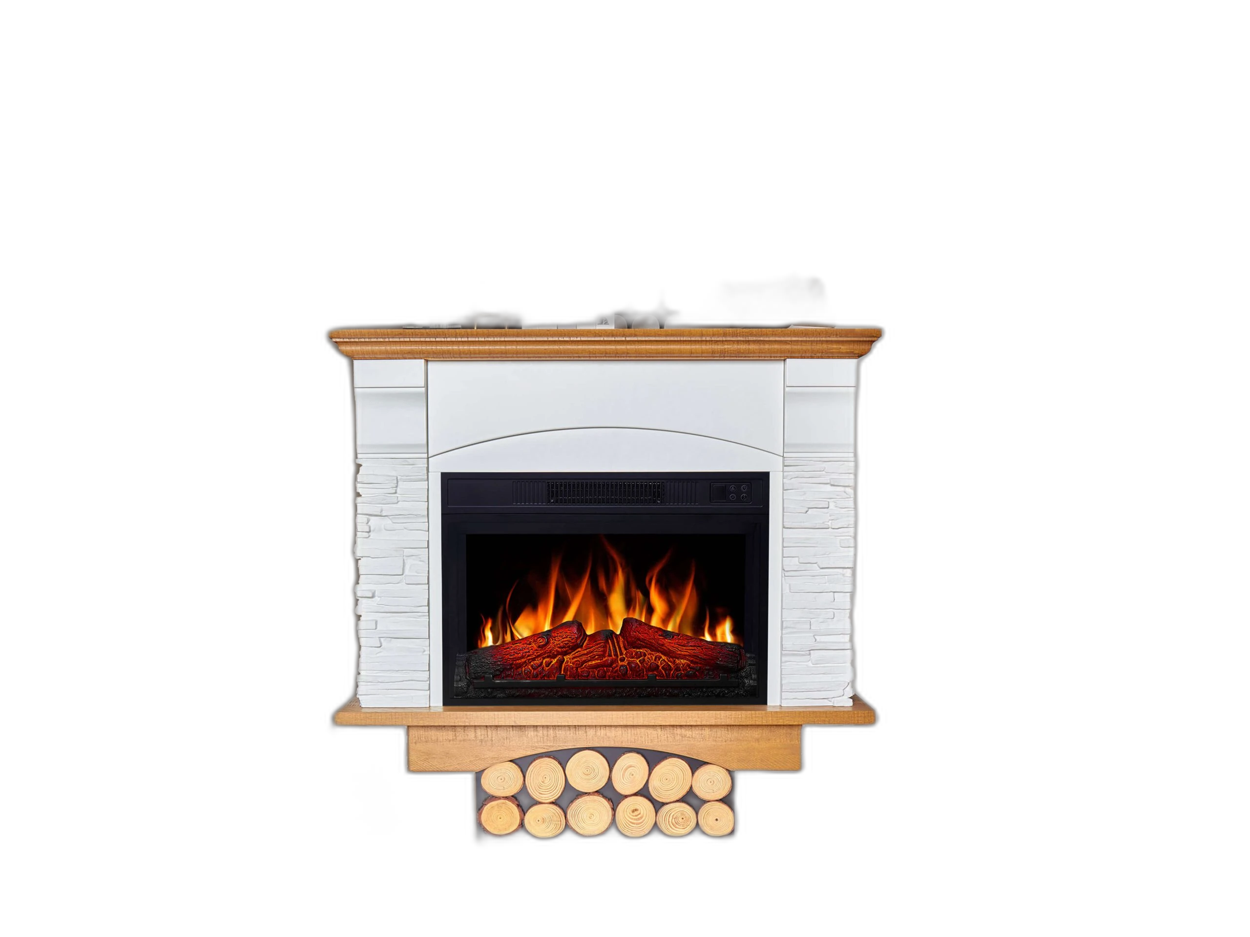 Електрокамін ArtiFlame Roxwell AF23S – дуб, вільностоячий, з обрамленням із МДФ, реалістичним ефектом полум’я, LED-підсвічуванням і обігрівом
