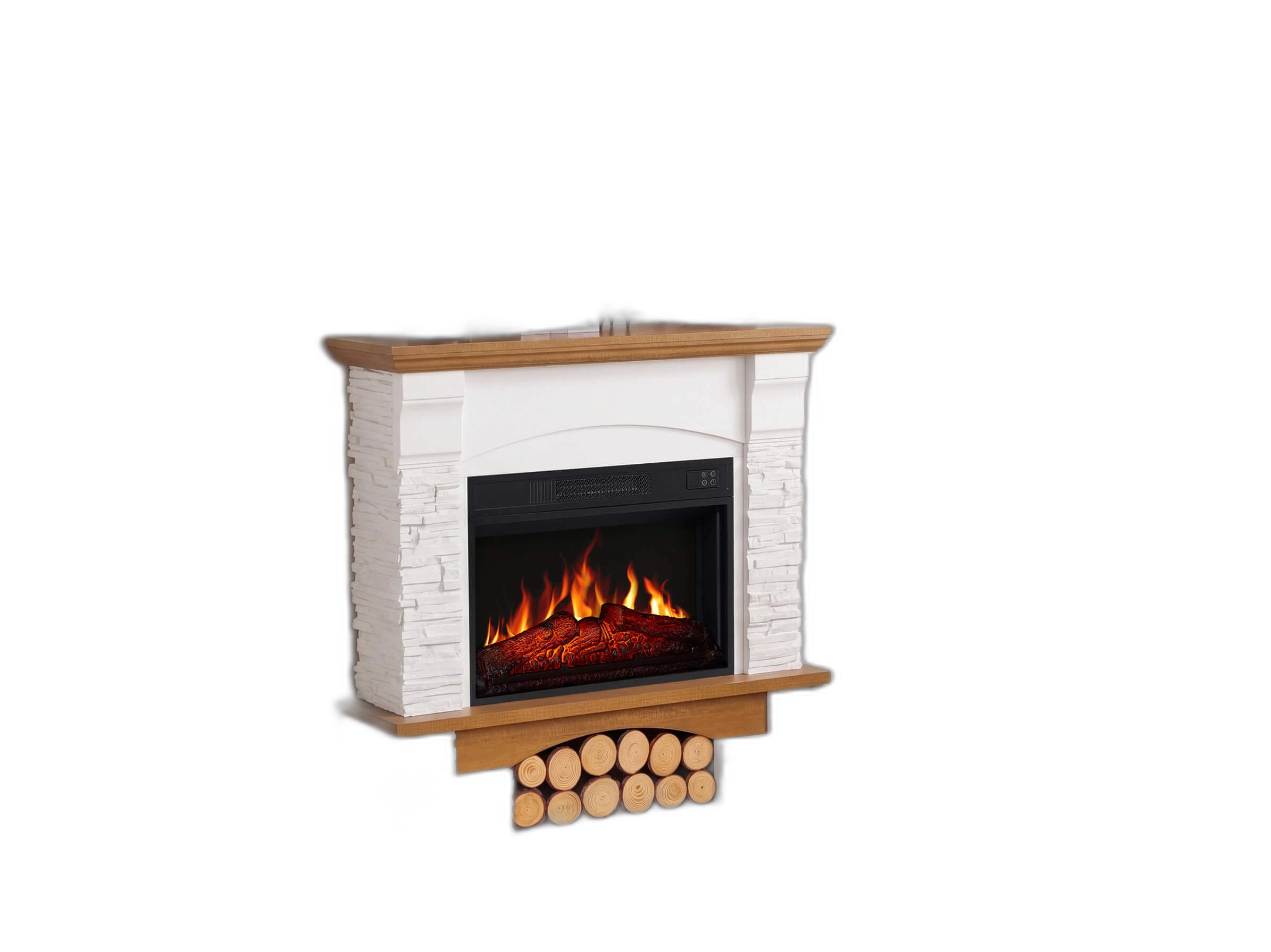 Електрокамін ArtiFlame Roxwell AF23S – дуб, вільностоячий, з обрамленням із МДФ, реалістичним ефектом полум’я, LED-підсвічуванням і обігрівом