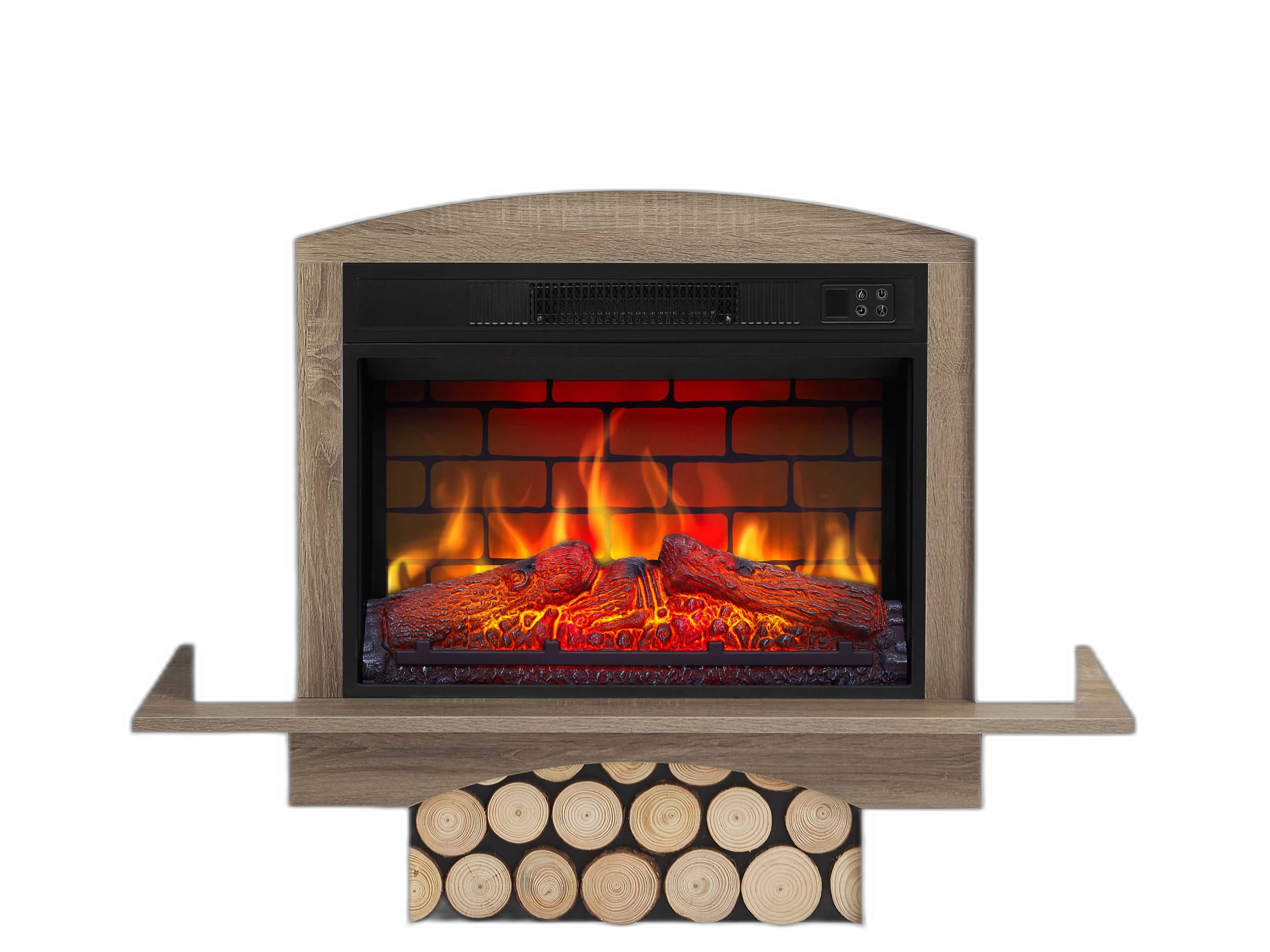 Електрокамін ArtiFlame Woodley AF23BS білий / дуб сірий