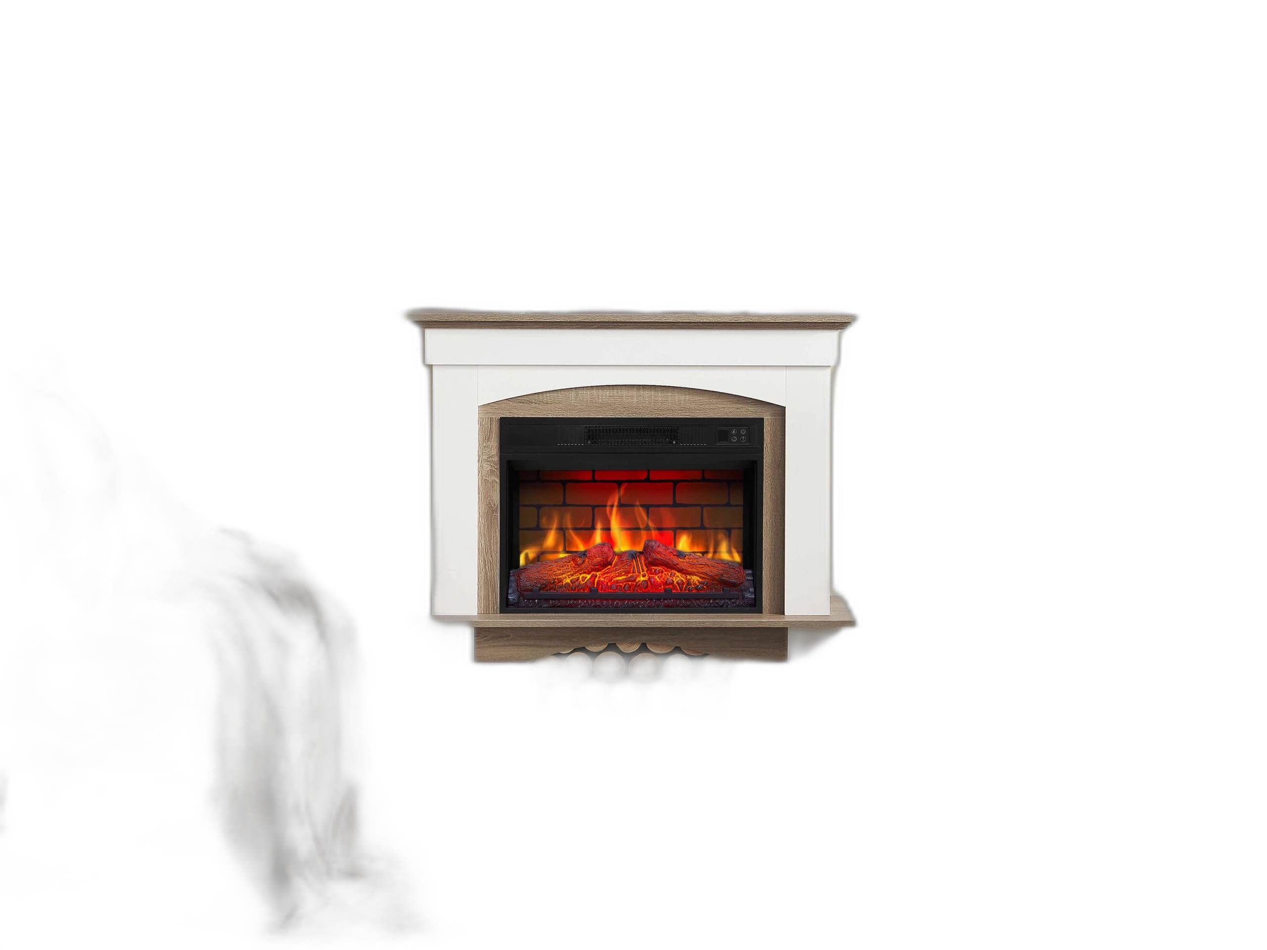 Електрокамін ArtiFlame Woodley AF23BS білий / дуб сірий