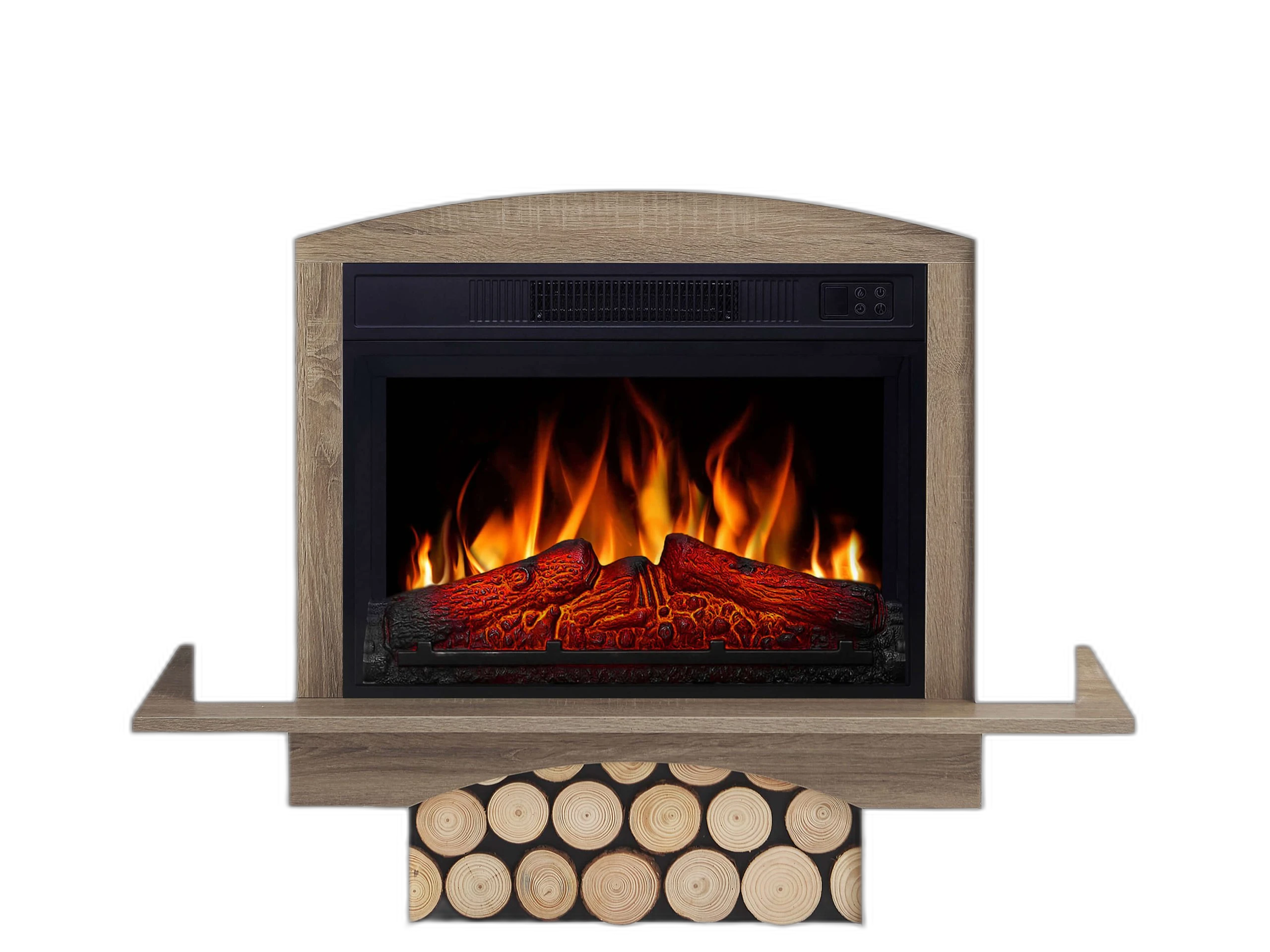 Електрокамін ArtiFlame Woodley AF23S білий / дуб сірий