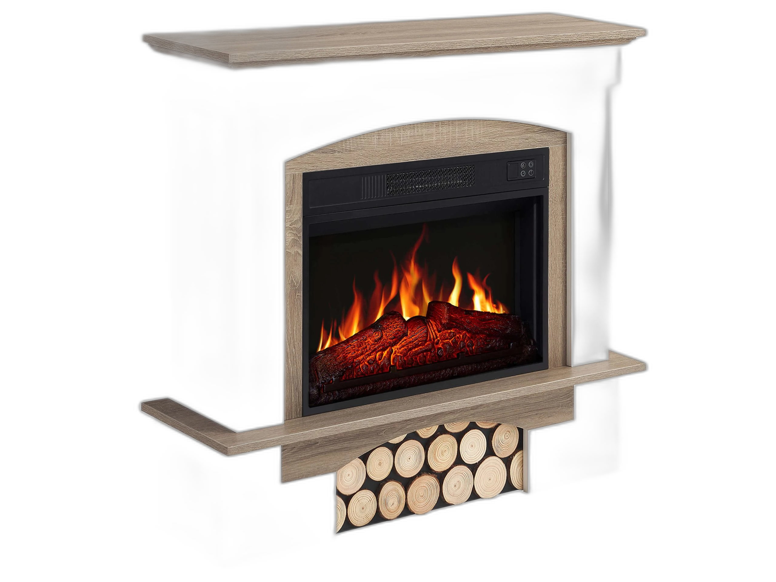 Електрокамін ArtiFlame Woodley AF23S білий / дуб сірий