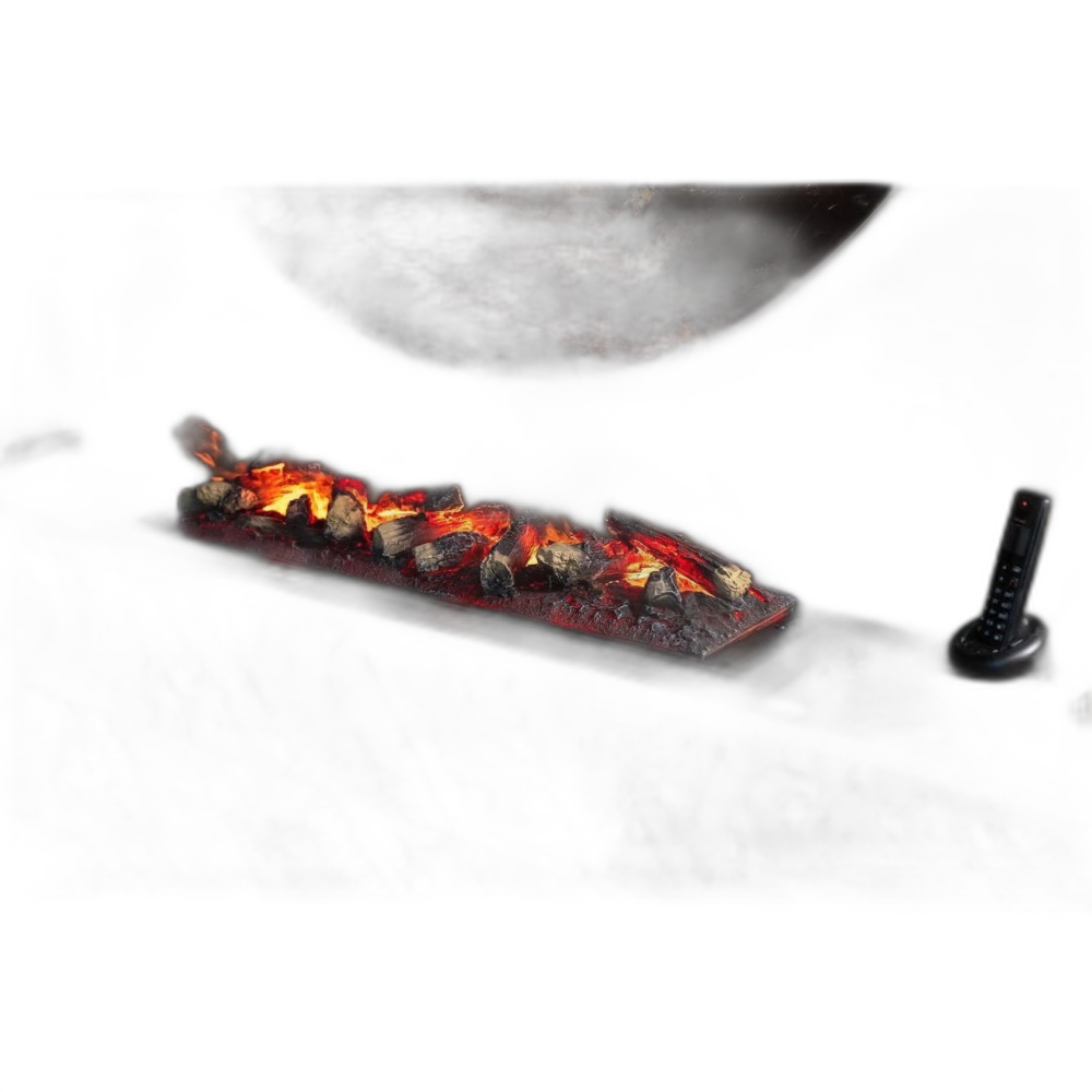 Електрокамін паровий A-Fire Cassette SF100 LOG Multicolor зі справжнім 3D ефектом полумʼя, звуком, дровами та кольоровим полумʼям, розмір 1012x271x232