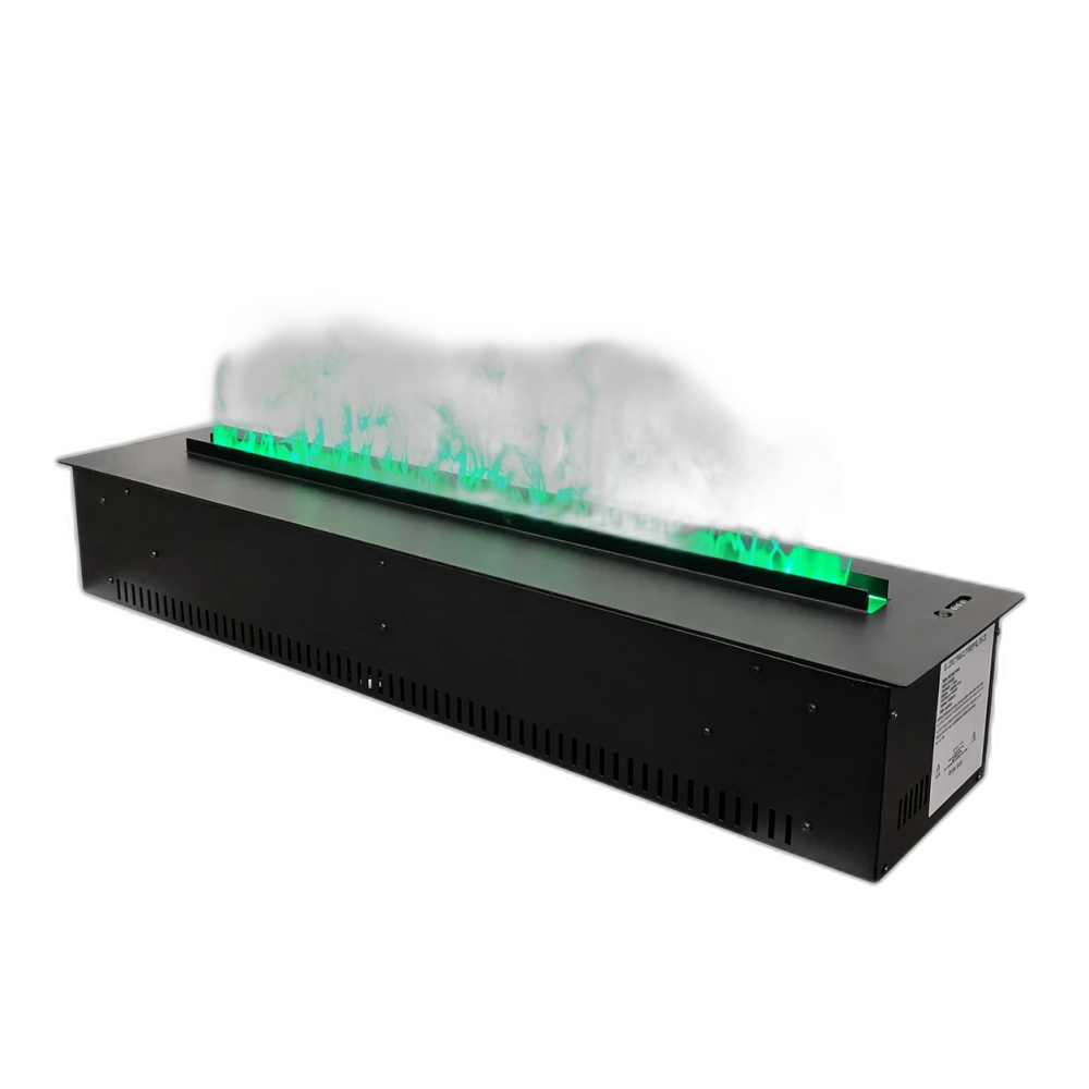 Електрокамін паровий A-Fire Cassette SF100 LOG Multicolor зі справжнім 3D ефектом полумʼя, звуком, дровами та кольоровим полумʼям, розмір 1012x271x232