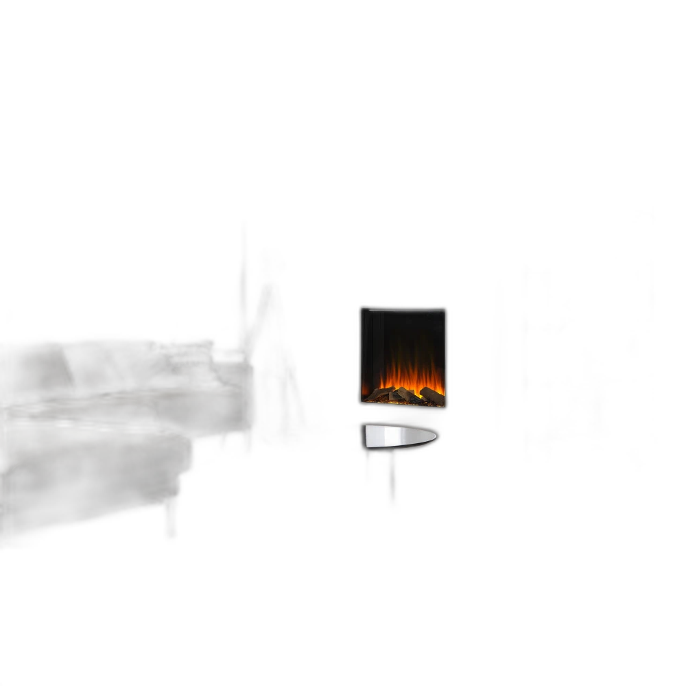Електрокамін з обігрівом British Fires NEW FOREST 650SQ з дровами, кольоровими підсвітками наповнення, розмір 652x911x234