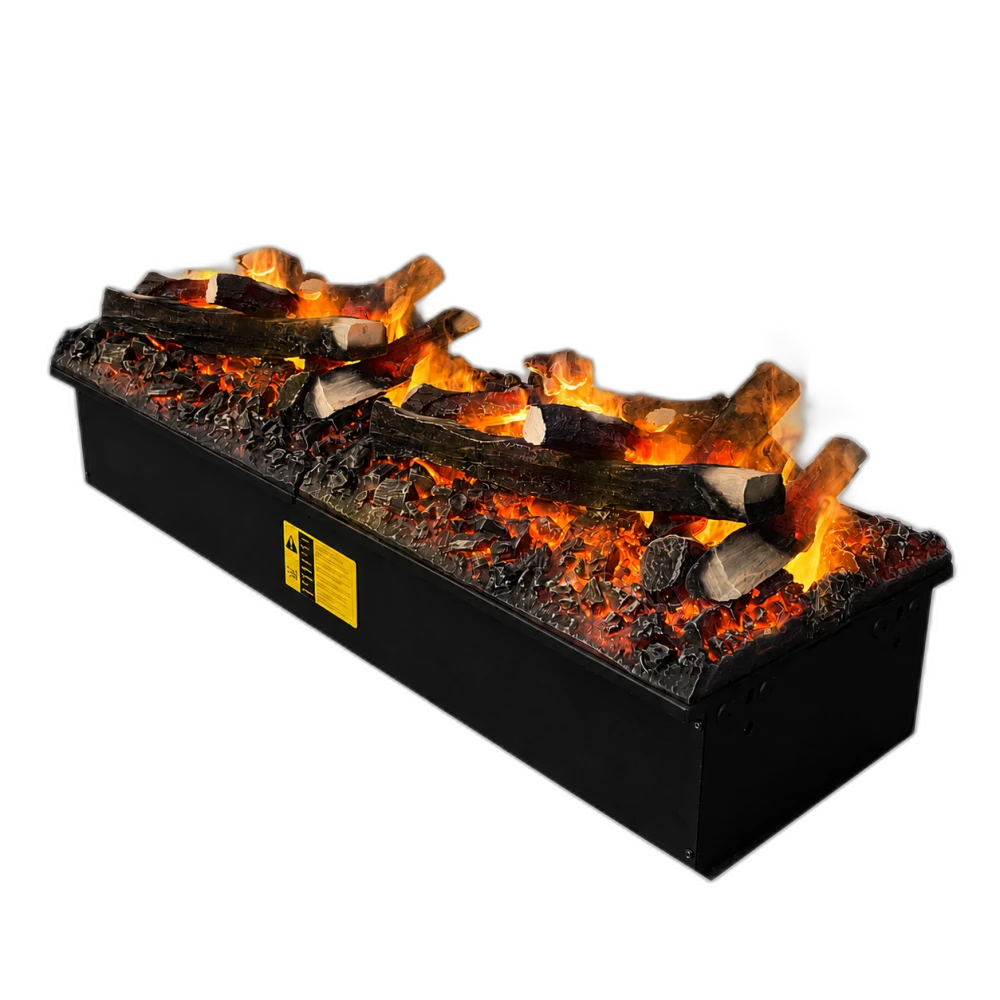 Електрокамін паровий Dimplex Opti-Myst Cassette 1000 Multicolor P SS New зі справжнім 3D ефектом полумʼя, звуком та кольоровим полумʼям (підключення до води, новий дизайн дров), розмір 1017x390x354