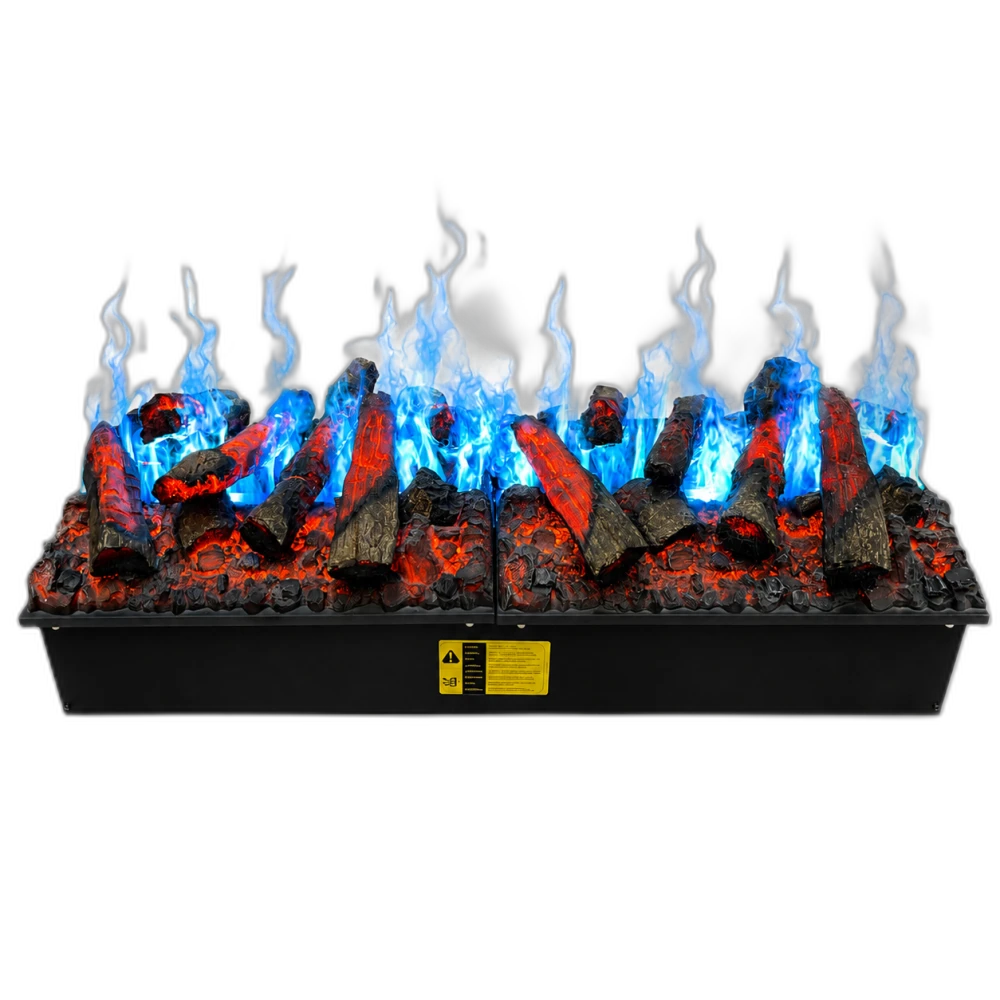 Електрокамін паровий Dimplex Opti-Myst Cassette 1000 Multicolor P SS зі справжнім 3D ефектом полумʼя, звуком та кольоровим полумʼям (підключення до води, з дровами), розмір 1017x390x354