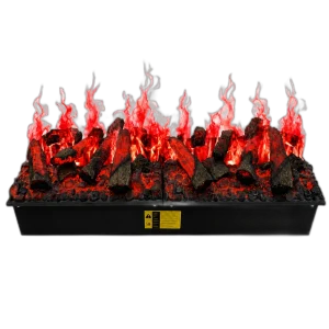 Електрокамін паровий Dimplex Opti-Myst Cassette 1000 Multicolor R SS зі справжнім 3D ефектом полумʼя, звуком та кольоровим полумʼям (з ємностями для води, з дровами), розмір 1017x390x354