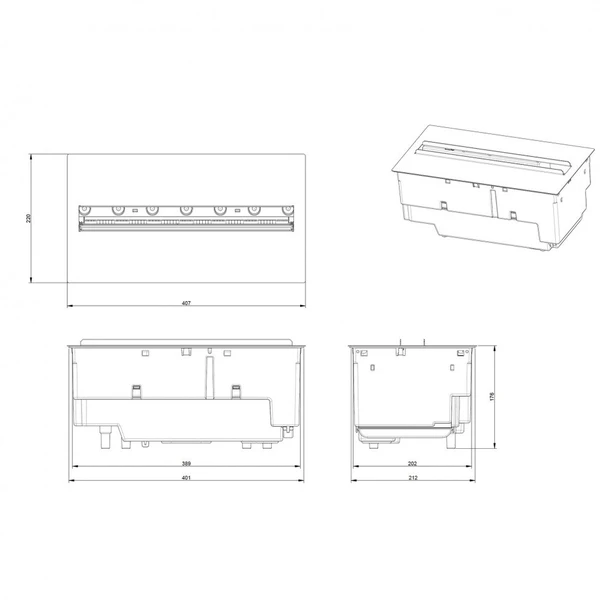 Електрокамін Dimplex Opti-myst Cassette 400 LED LOG