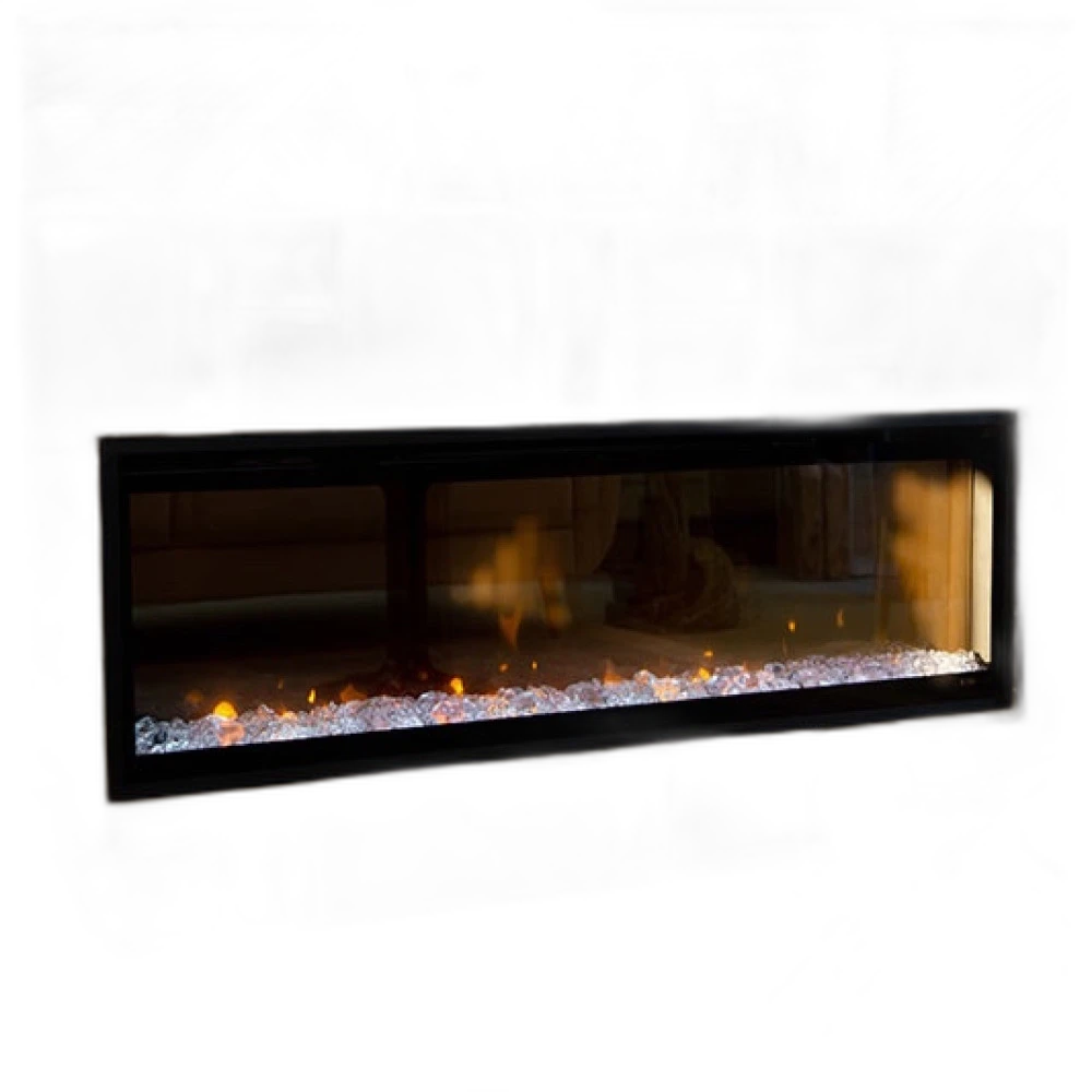 Електрокамін з обігрівом Dimplex Ignite XL 50 (XLF50) лінійний, з кристалами, кольорами, розмір 1306x419x147 + Подарунок! Комплект дров керамічних