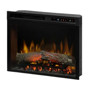 Електрокамін з обігрівом Dimplex Symphony XHD 23 з  живим  полумʼям, ефектом тліючих дров, швидкістю язиків полумʼя (584x520x191) (XHD23L)
