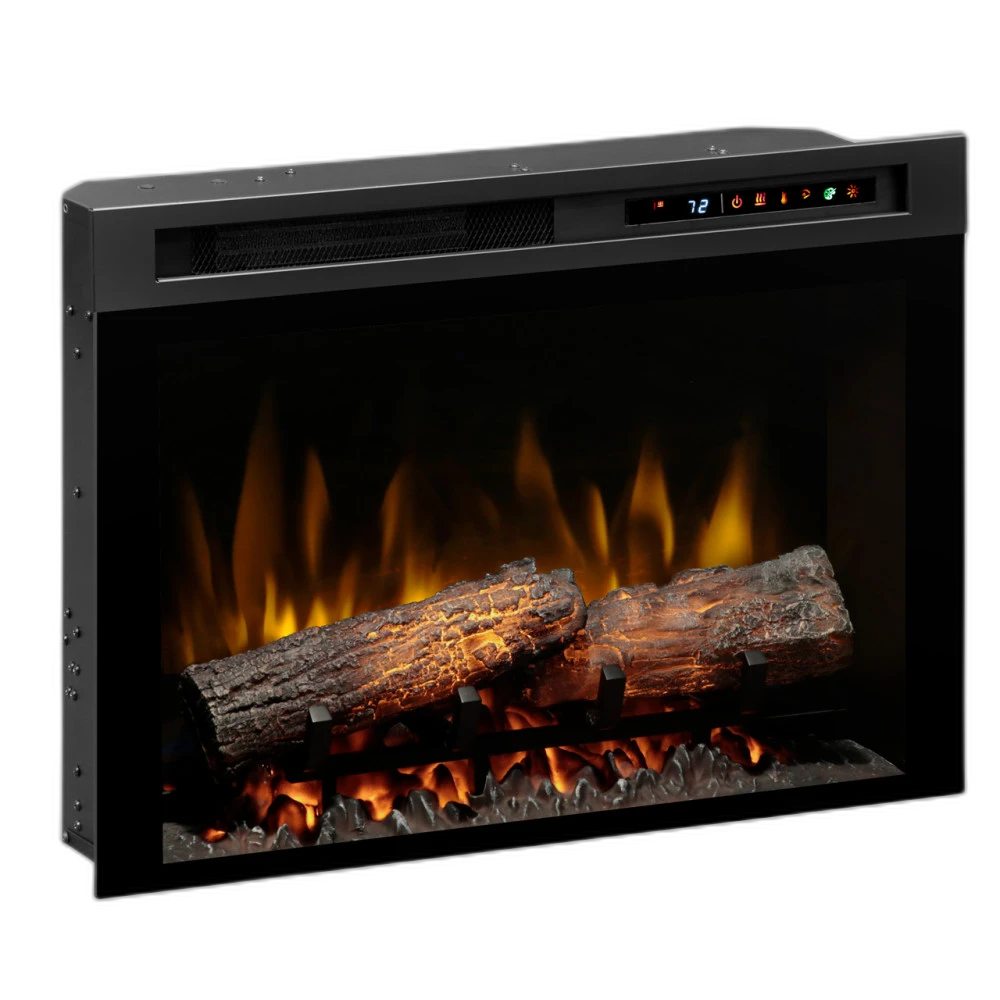 Електрокамін з обігрівом Dimplex Symphony XHD 26 з живим полумʼям, ефектом тліючих дров, швидкістю язиків полумʼя (660x479x191) (XHD26L)