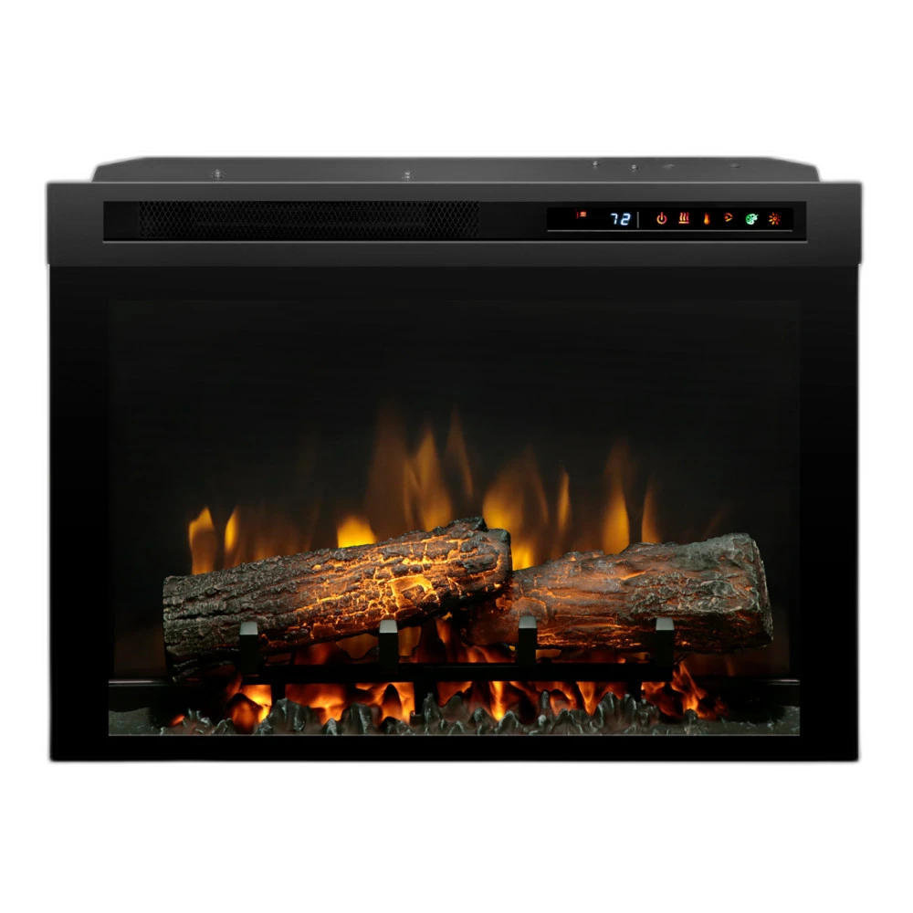 Електрокамін з обігрівом Dimplex Symphony XHD 26 з живим полумʼям, ефектом тліючих дров, швидкістю язиків полумʼя (660x479x191) (XHD26L)
