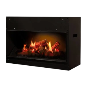 Електрокамін Dimplex Opti-V Single PGF-10 з 5D ефектом полумʼя, звуком та дровами, розмір 760x450x345