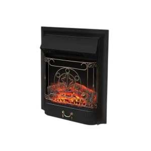 Електрокамін з обігрівом Royal Flame Majestic FX Black зі звуком, дровами, декоративною решіткою, розмір 500x610x230