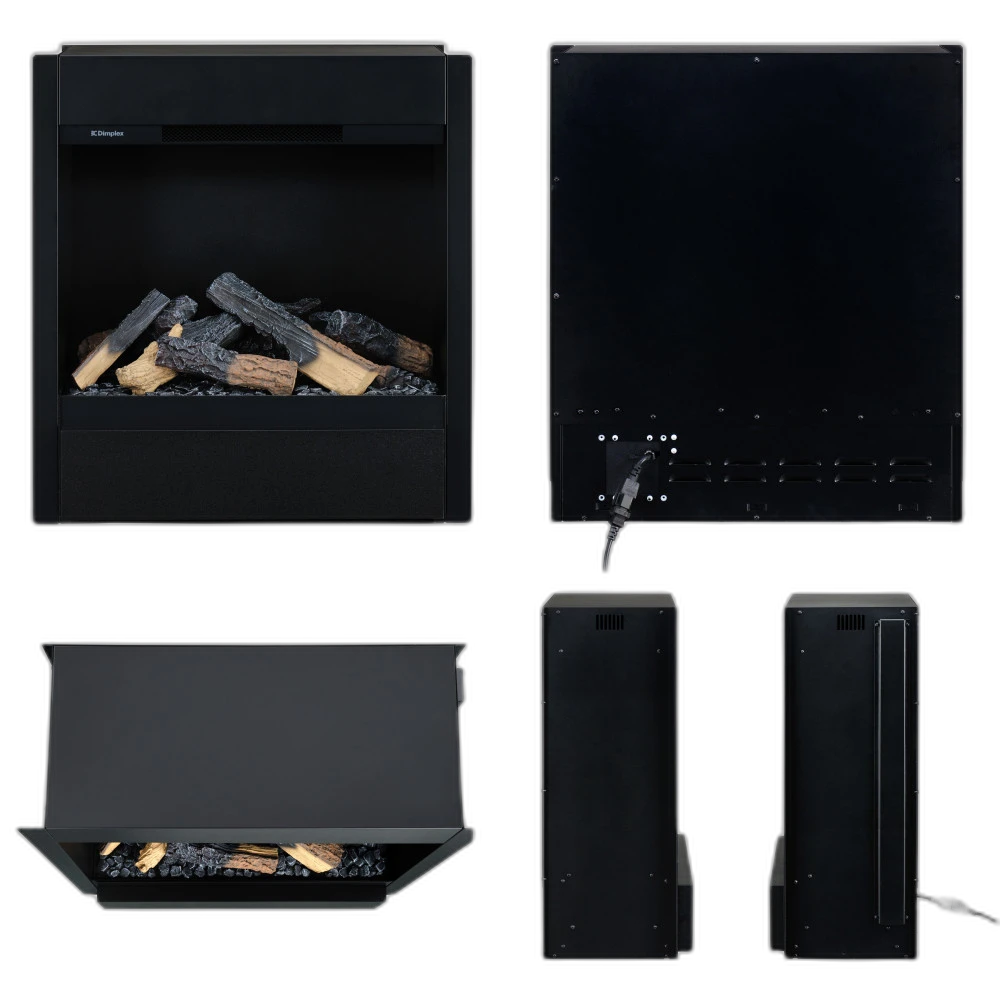 Електрокамін паровий Dimplex Albany Multi зі справжнім 3D ефектом полумʼя, обігрівом та дровами, розмір 640x704x295 (ABN15-RGB)