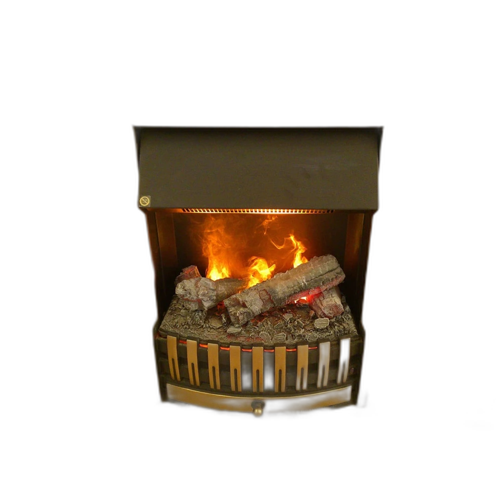 Електрокамін паровий Dimplex Opti-Myst Danville Antique Brass зі справжнім 3D ефектом полумʼя, обігрівом та дровами, розмір 520x620x231