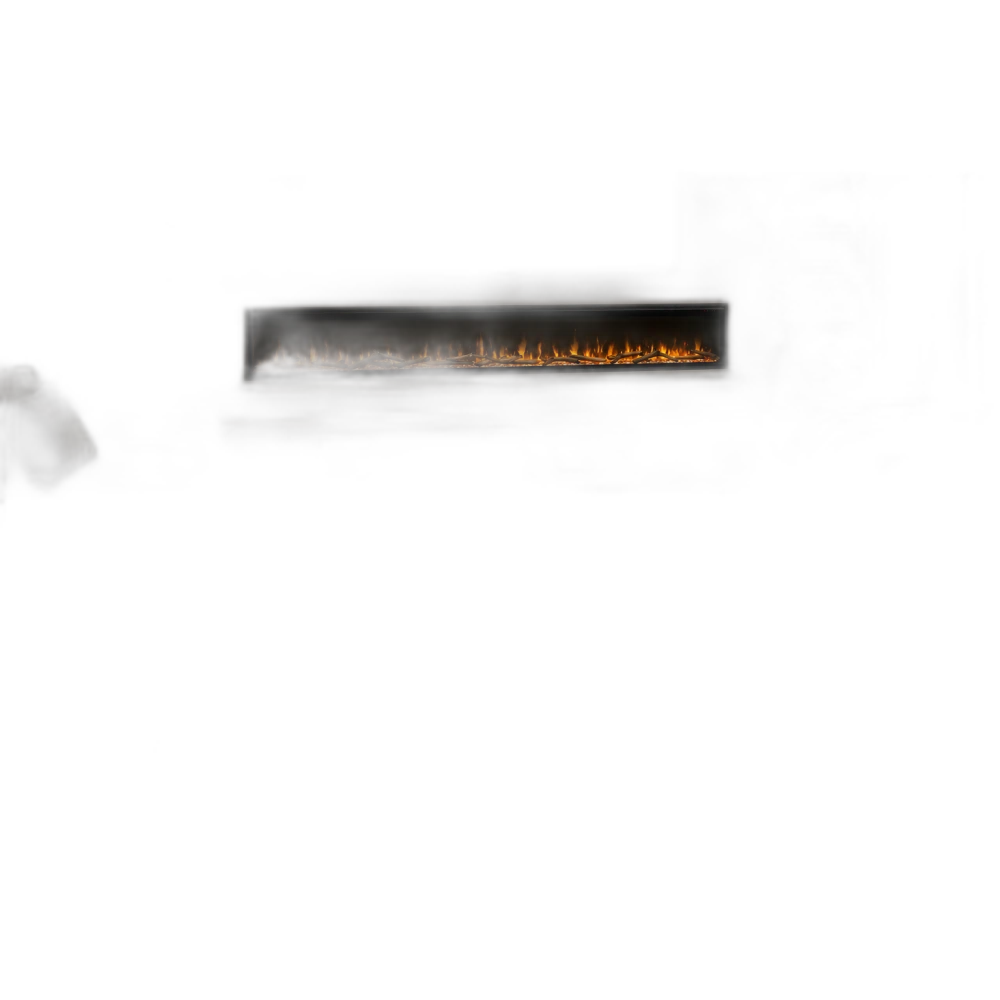 Електрокамін з обігрівом Dimplex Ignite Evolve 100 (EVO2500) з дровами, кристалами скла, кольорами полумʼя та підсвітки наповнення, WiFi керування, розмір 2576x419x152 + Подарунок! Зволожувач повітря