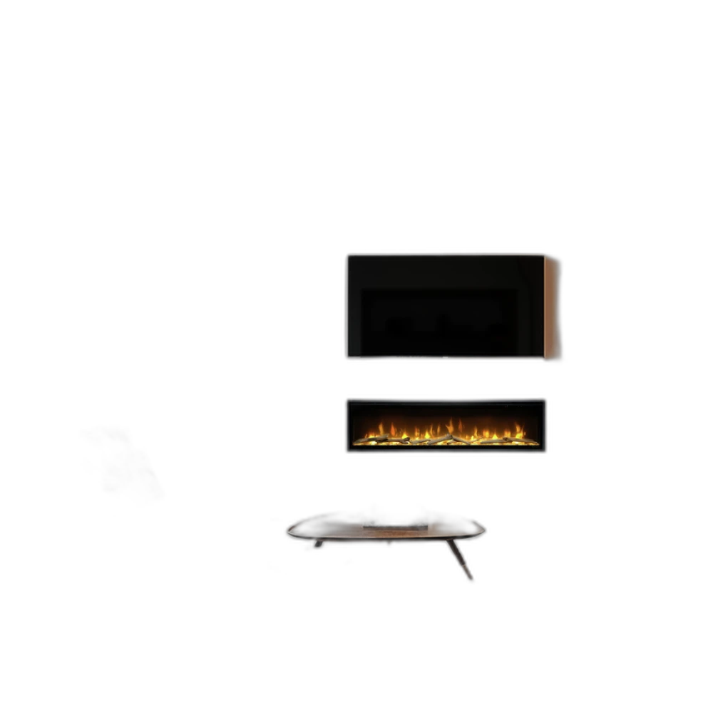 Електрокамін з обігрівом Dimplex Ignite Evolve 50 (EVO1200) з дровами, кристалами скла, кольорами полумʼя та підсвітки наповнення, WiFi керування, розмір 1306x419x152 + Подарунок! Зволожувач повітря