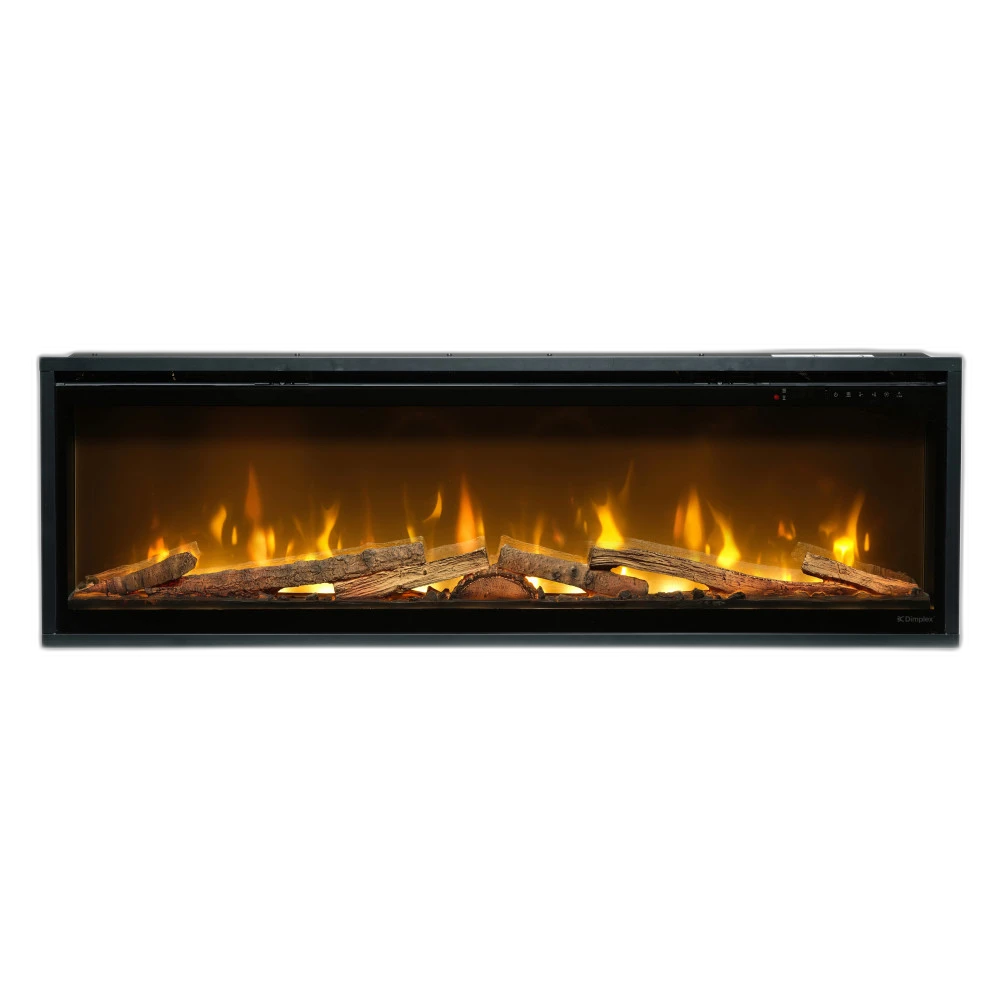 Електрокамін з обігрівом Dimplex Ignite Evolve 50 Oak Logs (EVO1200OakLogs) з цільними дровами дуб, кристалами скла, кольорами полумʼя та підсвітки наповнення, керування через застосунок, розмір 1306x419x152