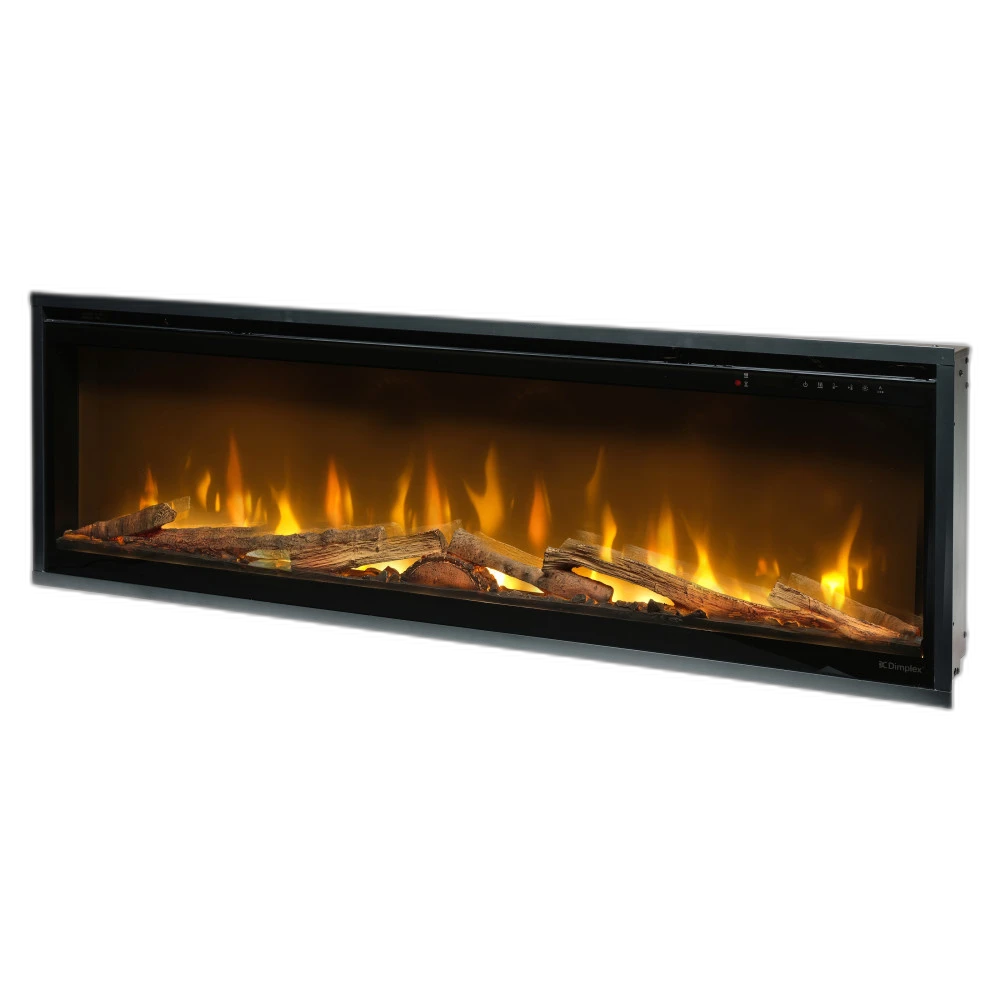 Електрокамін з обігрівом Dimplex Ignite Evolve 50 Oak Logs (EVO1200OakLogs) з цільними дровами дуб, кристалами скла, кольорами полумʼя та підсвітки наповнення, керування через застосунок, розмір 1306x419x152