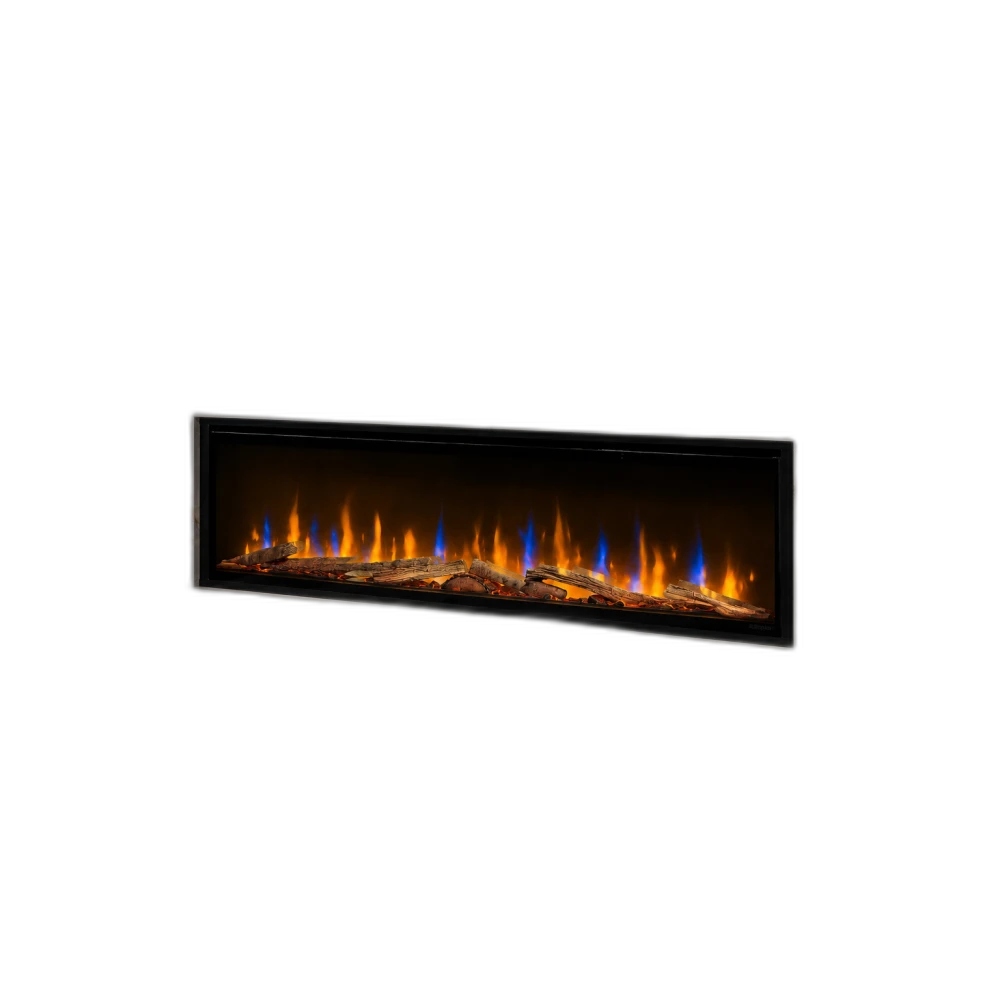 Електрокамін з обігрівом Dimplex Ignite Evolve 60 Oak Logs (EVO1500OakLogs) з цільними дровами дуб, кристалами скла, кольорами полумʼя та підсвітки наповнення, керування через застосунок, розмір 1560x419x152