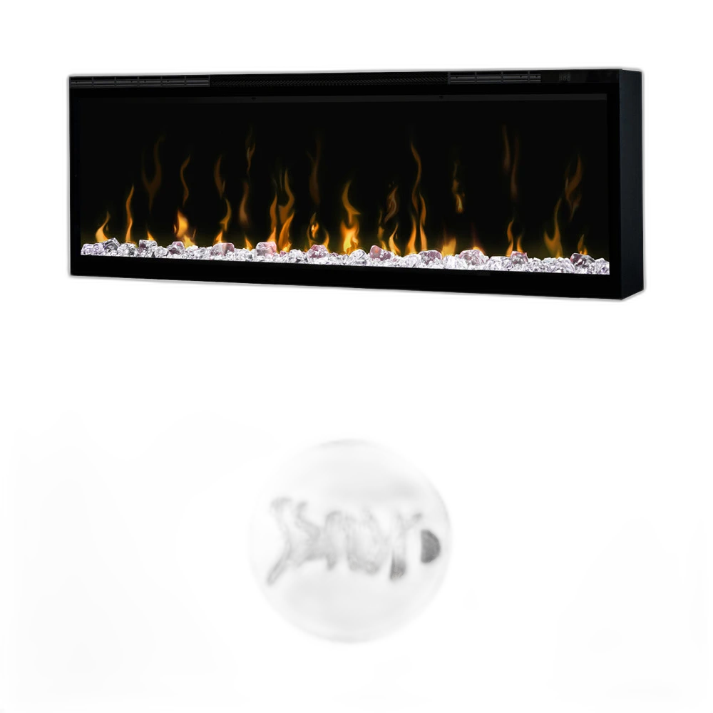 Електрокамін з обігрівом Dimplex Ignite XL 50 (XLF50) лінійний, з кристалами, кольорами, розмір 1306x419x147 + Подарунок! Комплект дров керамічних