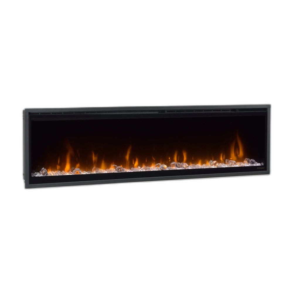 Електрокамін з обігрівом Dimplex Ignite XL 60 (XLF60) лінійний, з кристалами, кольорами, розмір 1556x419x147 + Подарунок! Комплект дров керамічних