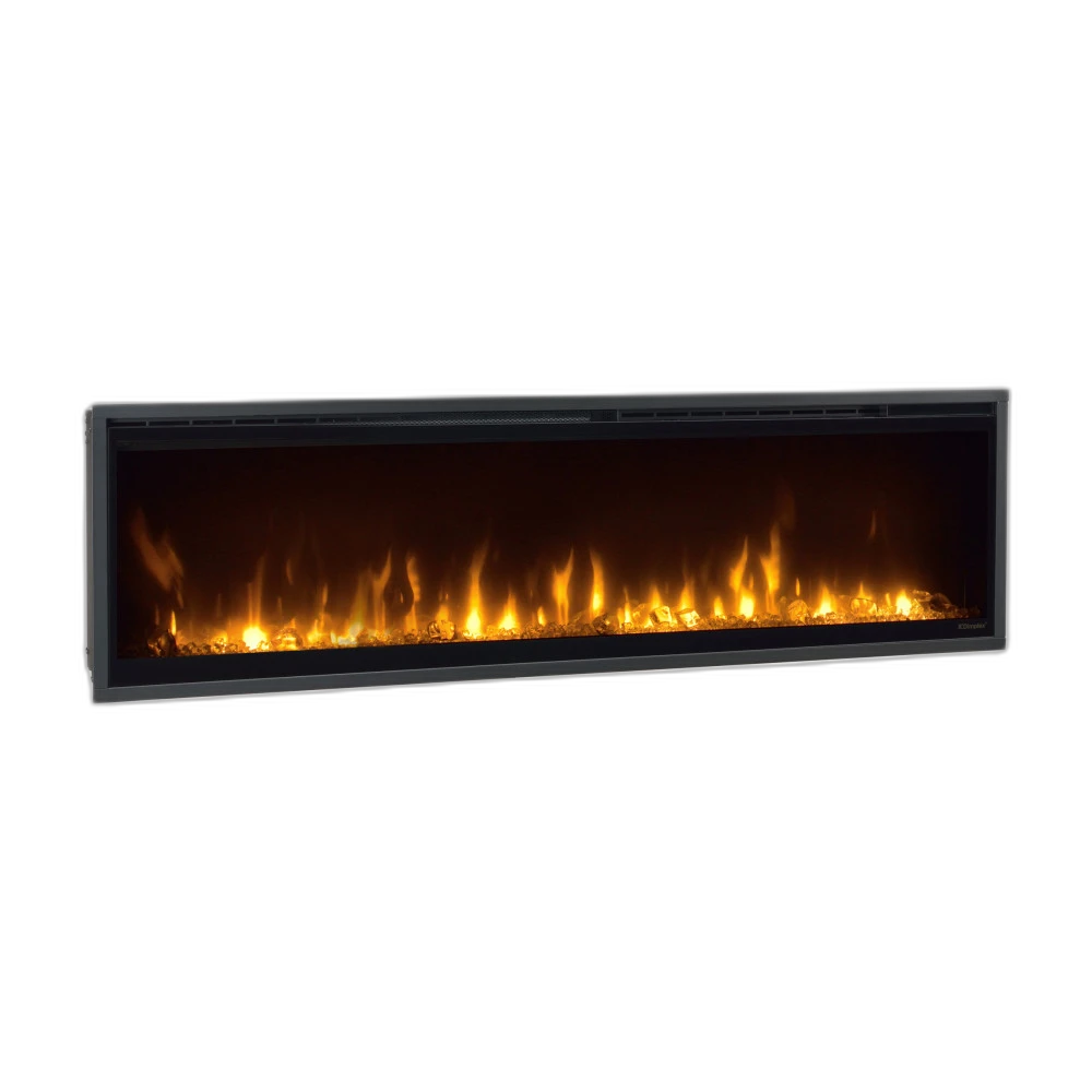 Електрокамін з обігрівом Dimplex Ignite XL 60 (XLF60) лінійний, з кристалами, кольорами, розмір 1556x419x147 + Подарунок! Комплект дров керамічних