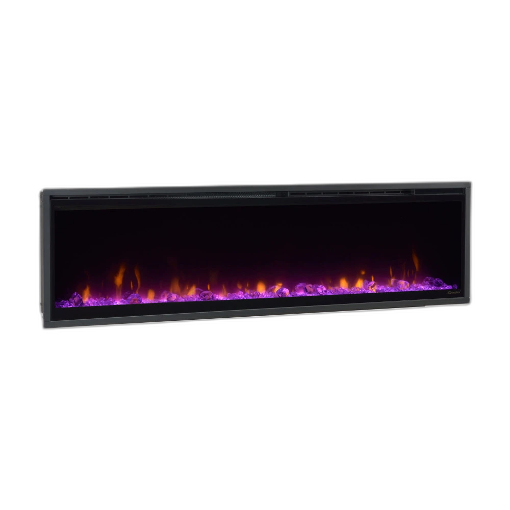 Електрокамін з обігрівом Dimplex Ignite XL 60 (XLF60) лінійний, з кристалами, кольорами, розмір 1556x419x147 + Подарунок! Комплект дров керамічних