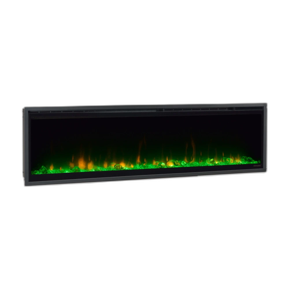 Електрокамін з обігрівом Dimplex Ignite XL 60 (XLF60) лінійний, з кристалами, кольорами, розмір 1556x419x147 + Подарунок! Комплект дров керамічних