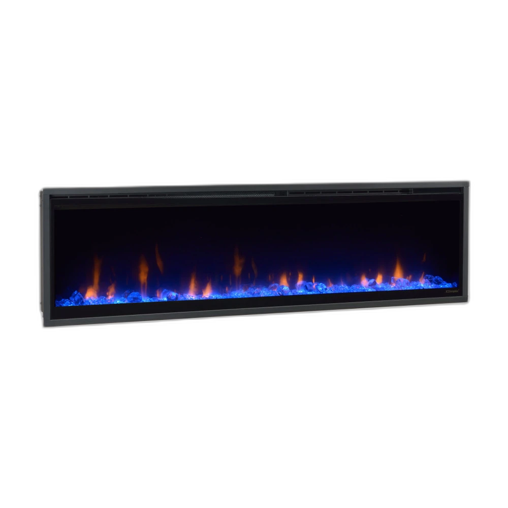 Електрокамін з обігрівом Dimplex Ignite XL 60 (XLF60) лінійний, з кристалами, кольорами, розмір 1556x419x147 + Подарунок! Комплект дров керамічних