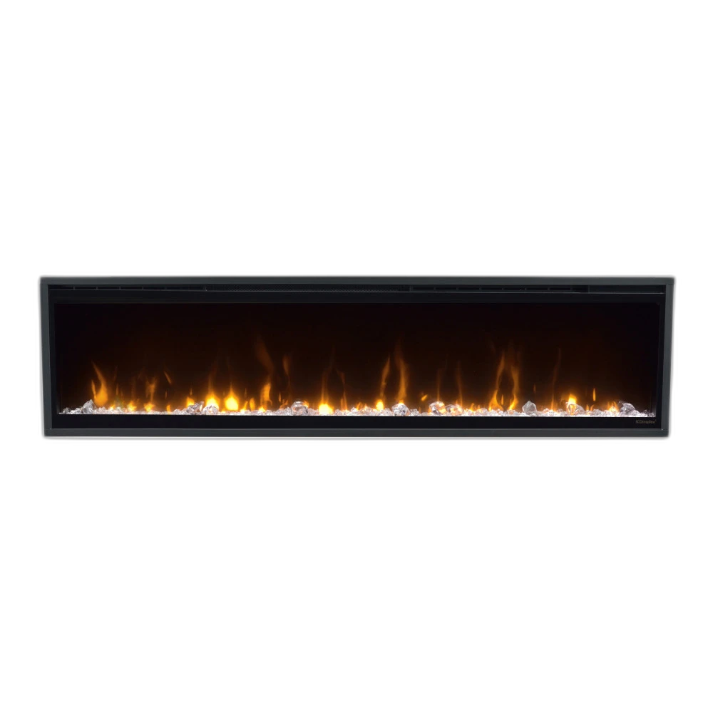 Електрокамін з обігрівом Dimplex Ignite XL 60 (XLF60) лінійний, з кристалами, кольорами, розмір 1556x419x147 + Подарунок! Комплект дров керамічних