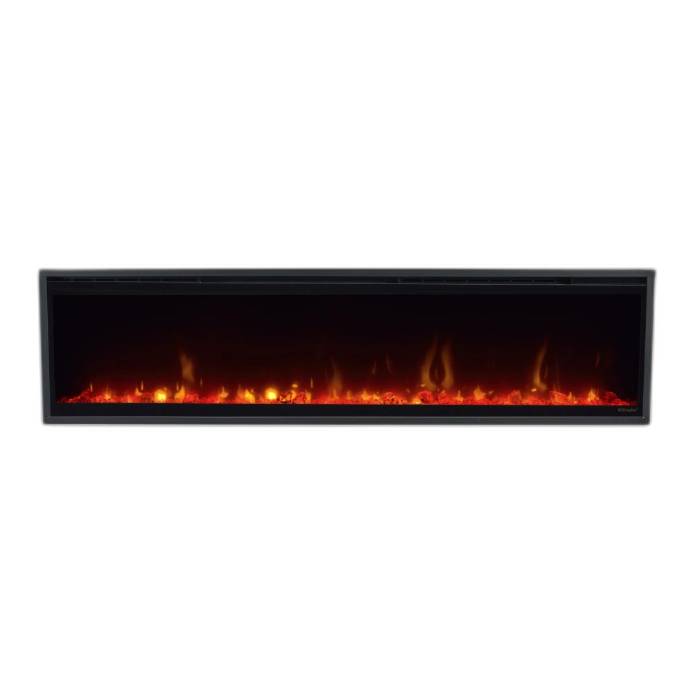 Електрокамін з обігрівом Dimplex Ignite XL 60 (XLF60) лінійний, з кристалами, кольорами, розмір 1556x419x147 + Подарунок! Комплект дров керамічних