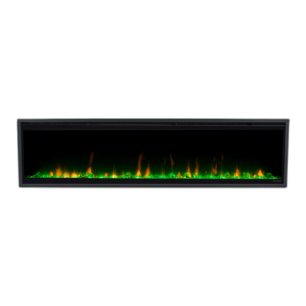 Електрокамін з обігрівом Dimplex Ignite XL 60 (XLF60) лінійний, з кристалами, кольорами, розмір 1556x419x147 + Подарунок! Комплект дров керамічних