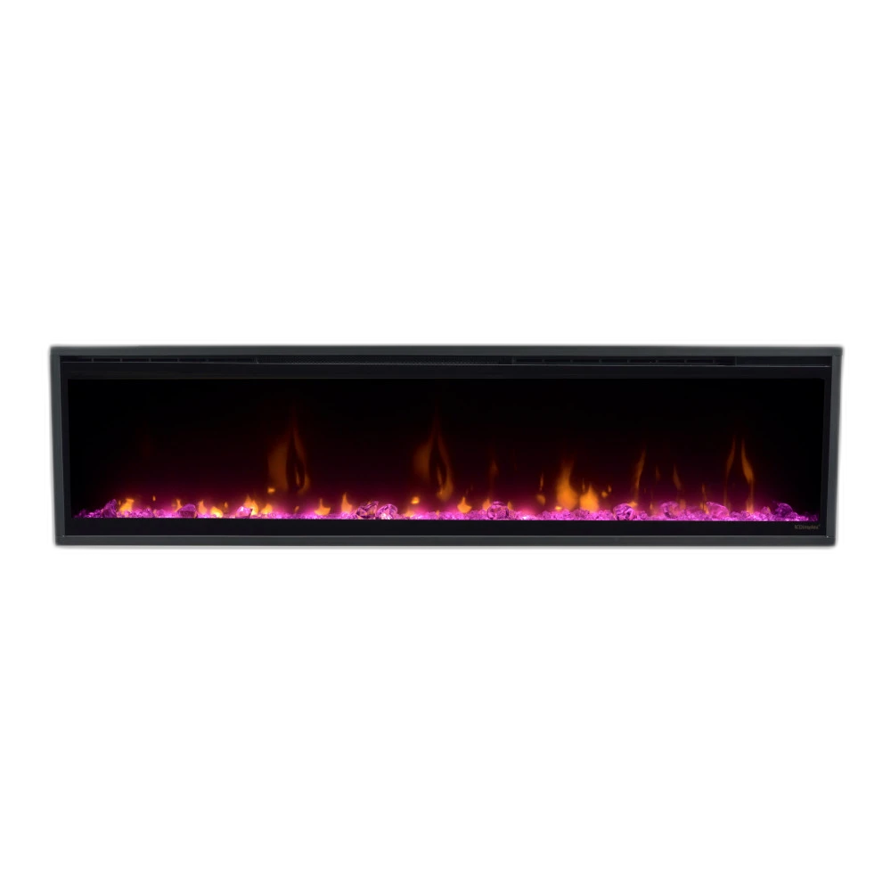 Електрокамін з обігрівом Dimplex Ignite XL 60 (XLF60) лінійний, з кристалами, кольорами, розмір 1556x419x147 + Подарунок! Комплект дров керамічних