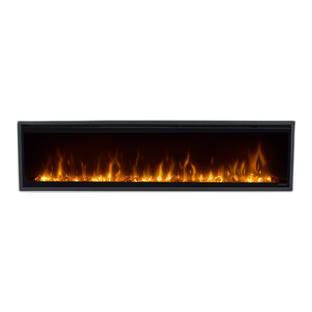 Електрокамін з обігрівом Dimplex Ignite XL 60 (XLF60) лінійний, з кристалами, кольорами, розмір 1556x419x147 + Подарунок! Комплект дров керамічних