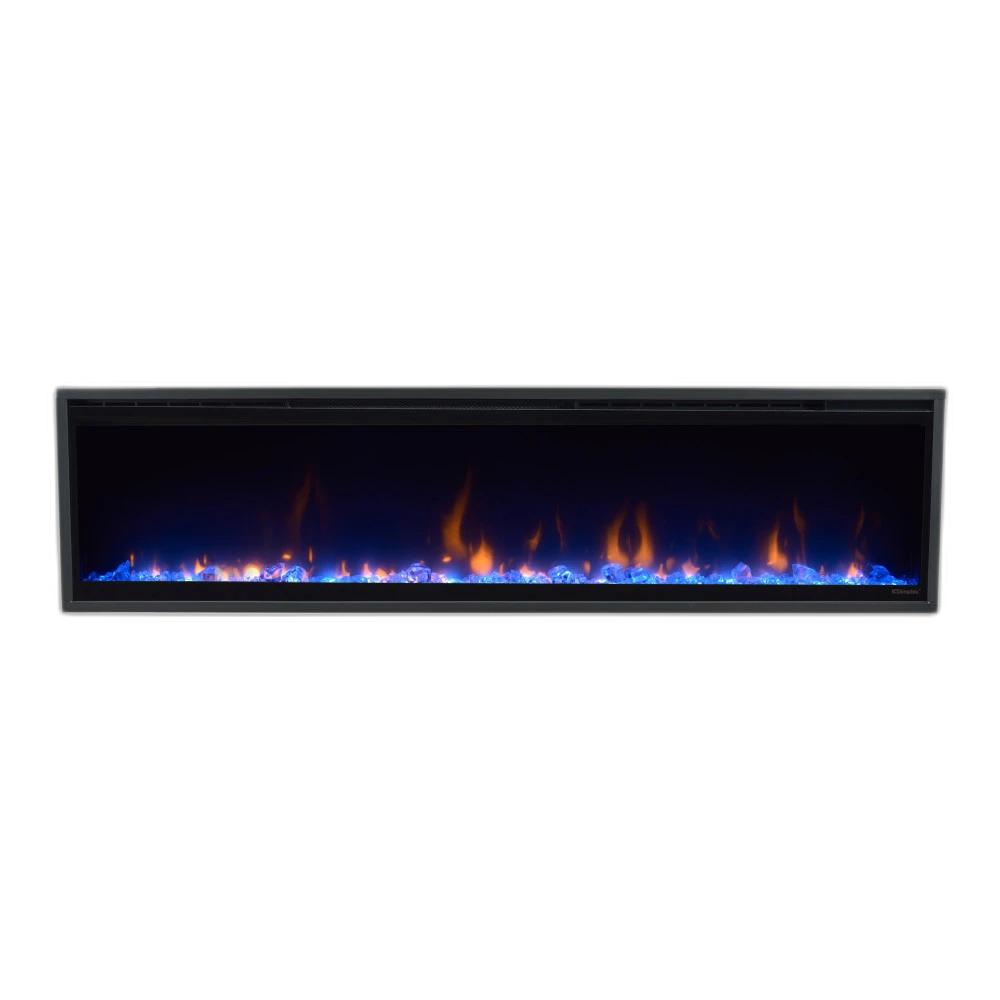 Електрокамін з обігрівом Dimplex Ignite XL 60 (XLF60) лінійний, з кристалами, кольорами, розмір 1556x419x147 + Подарунок! Комплект дров керамічних