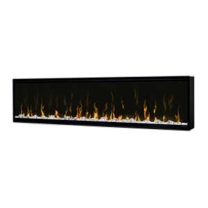 Електрокамін з обігрівом Dimplex Ignite XL 60 (XLF60) лінійний, з кристалами, кольорами, розмір 1556x419x147 + Подарунок! Комплект дров керамічних