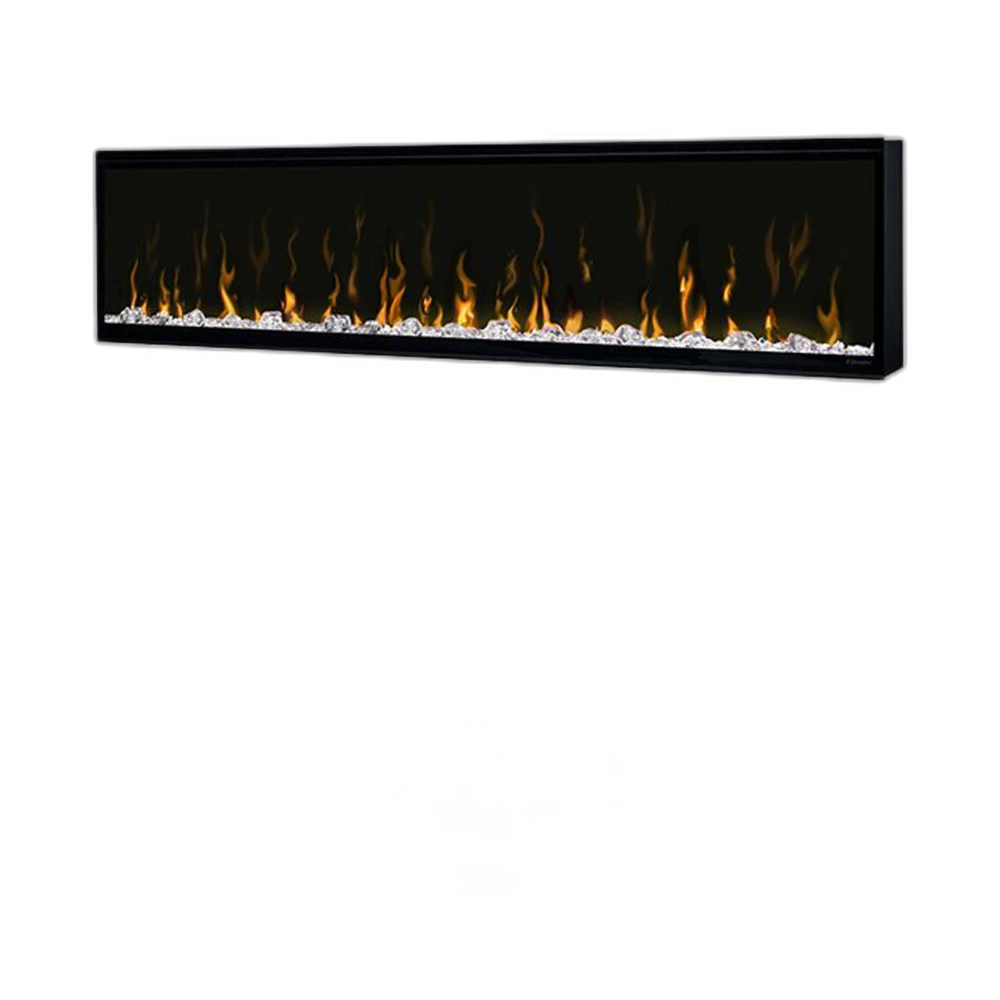 Електрокамін з обігрівом Dimplex Ignite XL 60 (XLF60) лінійний, з кристалами, кольорами, розмір 1556x419x147 + Подарунок! Комплект дров керамічних
