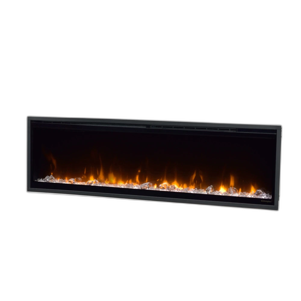 Електрокамін з обігрівом Dimplex Ignite XL 60 (XLF60) лінійний, з кристалами, кольорами, розмір 1556x419x147 + Подарунок! Комплект дров керамічних