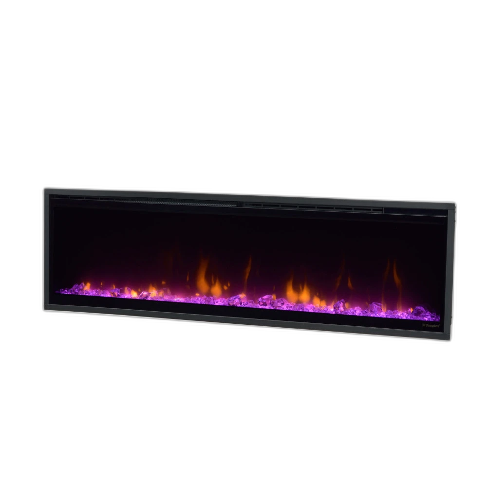 Електрокамін з обігрівом Dimplex Ignite XL 60 (XLF60) лінійний, з кристалами, кольорами, розмір 1556x419x147 + Подарунок! Комплект дров керамічних