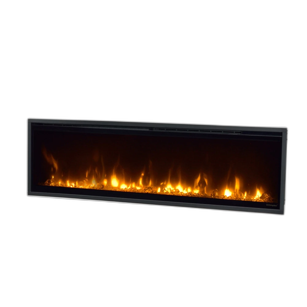 Електрокамін з обігрівом Dimplex Ignite XL 60 (XLF60) лінійний, з кристалами, кольорами, розмір 1556x419x147 + Подарунок! Комплект дров керамічних