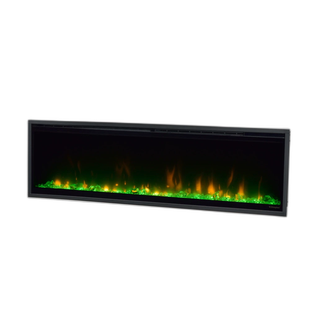 Електрокамін з обігрівом Dimplex Ignite XL 60 (XLF60) лінійний, з кристалами, кольорами, розмір 1556x419x147 + Подарунок! Комплект дров керамічних