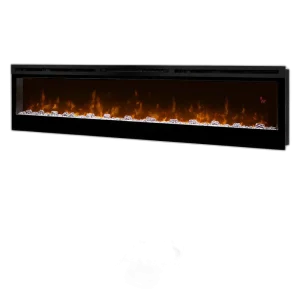 Електрокамін з обігрівом Dimplex Prism 74 LED (BLF7451) лінійний, з кристалами, кольорами, розмір 1883x493x187 + Подарунок! Комплект дров керамічних