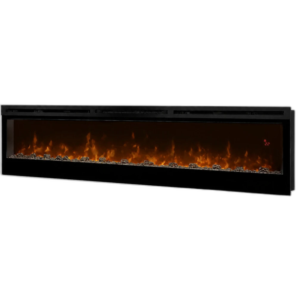 Електрокамін з обігрівом Dimplex Prism 74 LED (BLF7451) лінійний, з кристалами, кольорами, розмір 1883x493x187 + Подарунок! Комплект дров керамічних