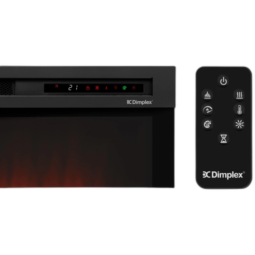 Електрокамін з обігрівом Dimplex Symphony XHD 26 з живим полумʼям, ефектом тліючих дров, швидкістю язиків полумʼя (660x479x191) (XHD26L)