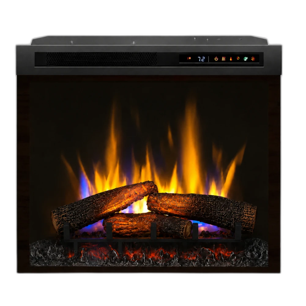 Електрокамін з обігрівом Dimplex Symphony XHD 28 з живим полумʼям, ефектом тліючих дров, швидкістю язиків полумʼя (695x597x191) (XHD28L)