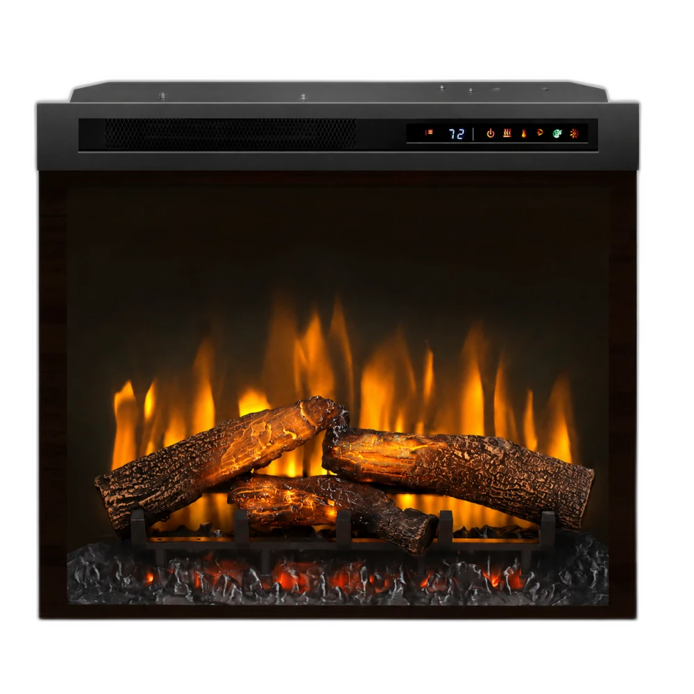Електрокамін з обігрівом Dimplex Symphony XHD 28 з живим полумʼям, ефектом тліючих дров, швидкістю язиків полумʼя (695x597x191) (XHD28L)